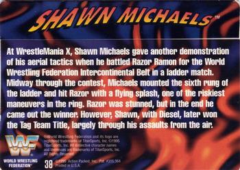 1995 Action Packed WWF #38 Shawn Michaels Back