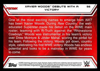 2014 Topps WWE Road to Wrestlemania #56 Xavier Woods Back