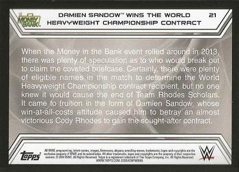 2014 Topps WWE Road to Wrestlemania #21 Damien Sandow Back