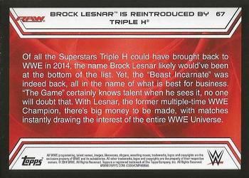 2014 Topps WWE Road to Wrestlemania #67 Brock Lesnar Back