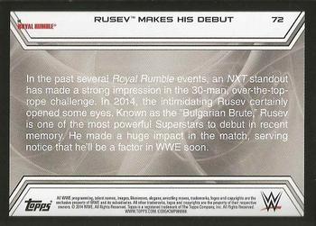 2014 Topps WWE Road to Wrestlemania #72 Rusev Back