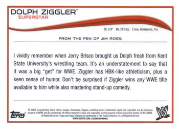 2014 Topps Chrome WWE - Autographs #NNO Dolph Ziggler Back