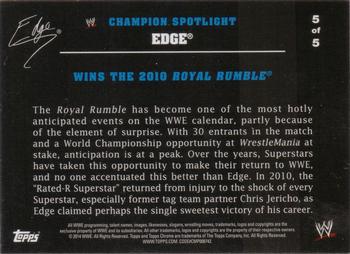 2014 Topps Chrome WWE - Champions Tributes #ED5 Edge Back