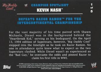 2014 Topps Chrome WWE - Champions Tributes #KN1 Kevin Nash Back