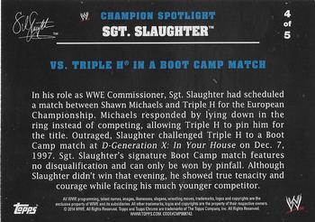 2014 Topps Chrome WWE - Champions Tributes #SS4 Sgt. Slaughter Back