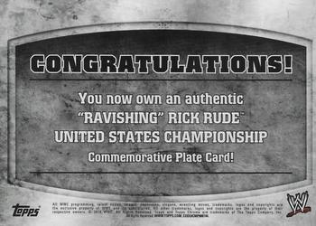 2014 Topps Chrome WWE - Championship Plates #NNO Ravishing Rick Rude Back