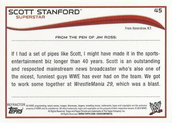 2014 Topps Chrome WWE - Refractors #45 Scott Stanford Back