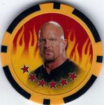 2011 Topps WWE Power Chipz #13 Stone Cold Steve Austin Front