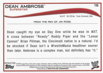 2014 Topps Chrome WWE - Atomic Refractors #16 Dean Ambrose Back