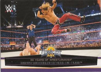 2014 Topps WWE Road to Wrestlemania - 30 Years of Wrestlemania #47 Shawn Michaels Retires Ric Flair Front