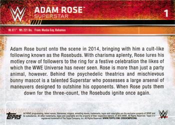 2015 Topps WWE #1 Adam Rose Back