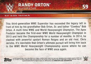 2015 Topps WWE #59 Randy Orton Back