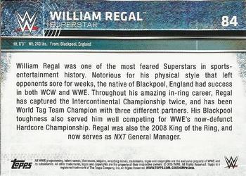 2015 Topps WWE #84 William Regal Back